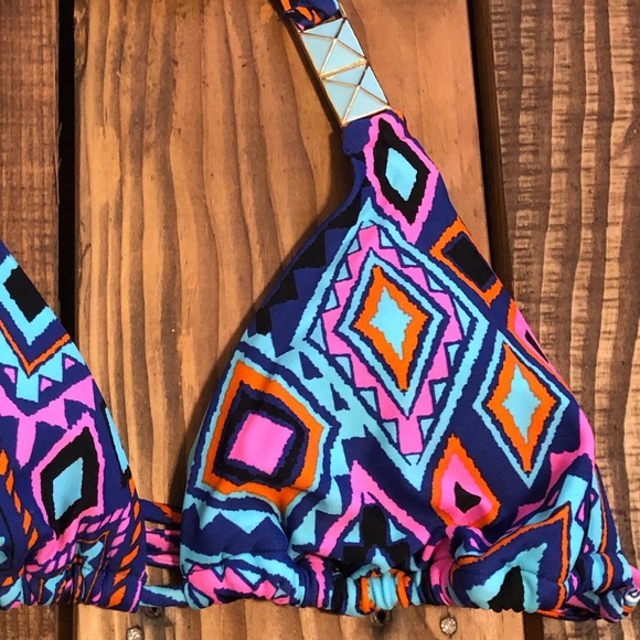 Xhilaration size small bikini top multi colored - Picture 3 of 6